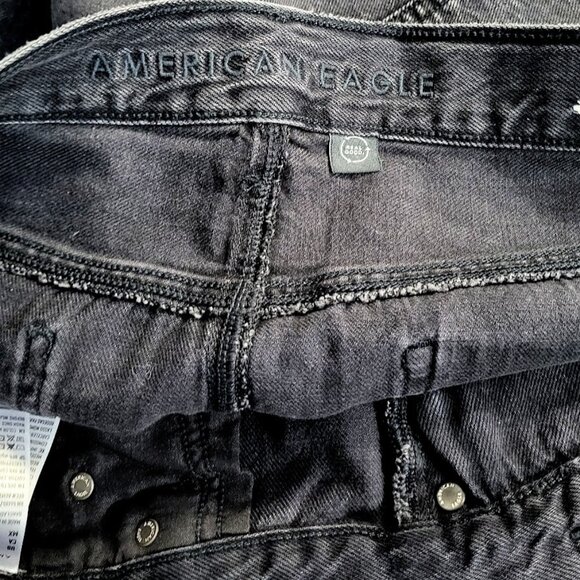 AMERICAN EAGLE Black Denim 90's High Rise Maxi Skirt - Women's 12 - Picture 8 of 8